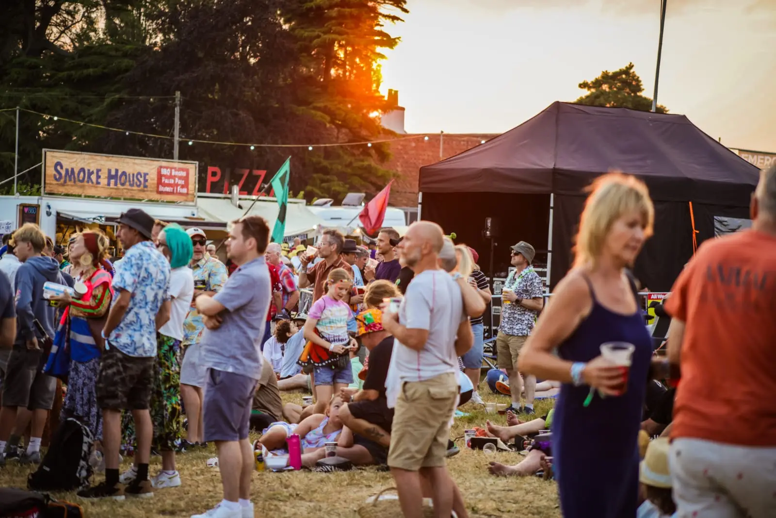 Festival goers in the Gathering field.
