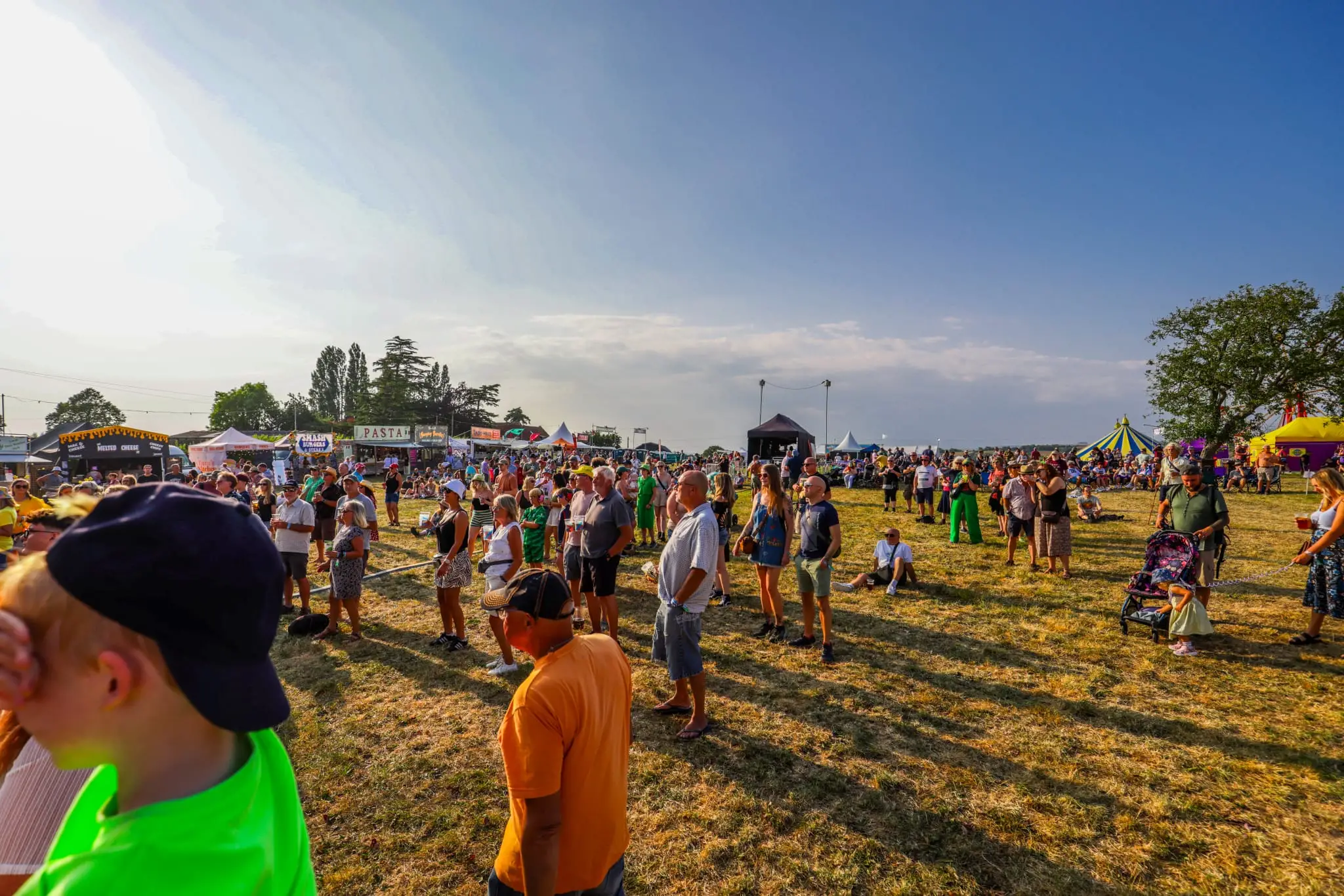 Festival goers in the Gathering field.