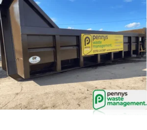 A skip provided by Pennys Group.